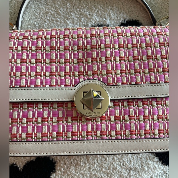 Pink and White Kate Spade purse - Picture 4 of 9